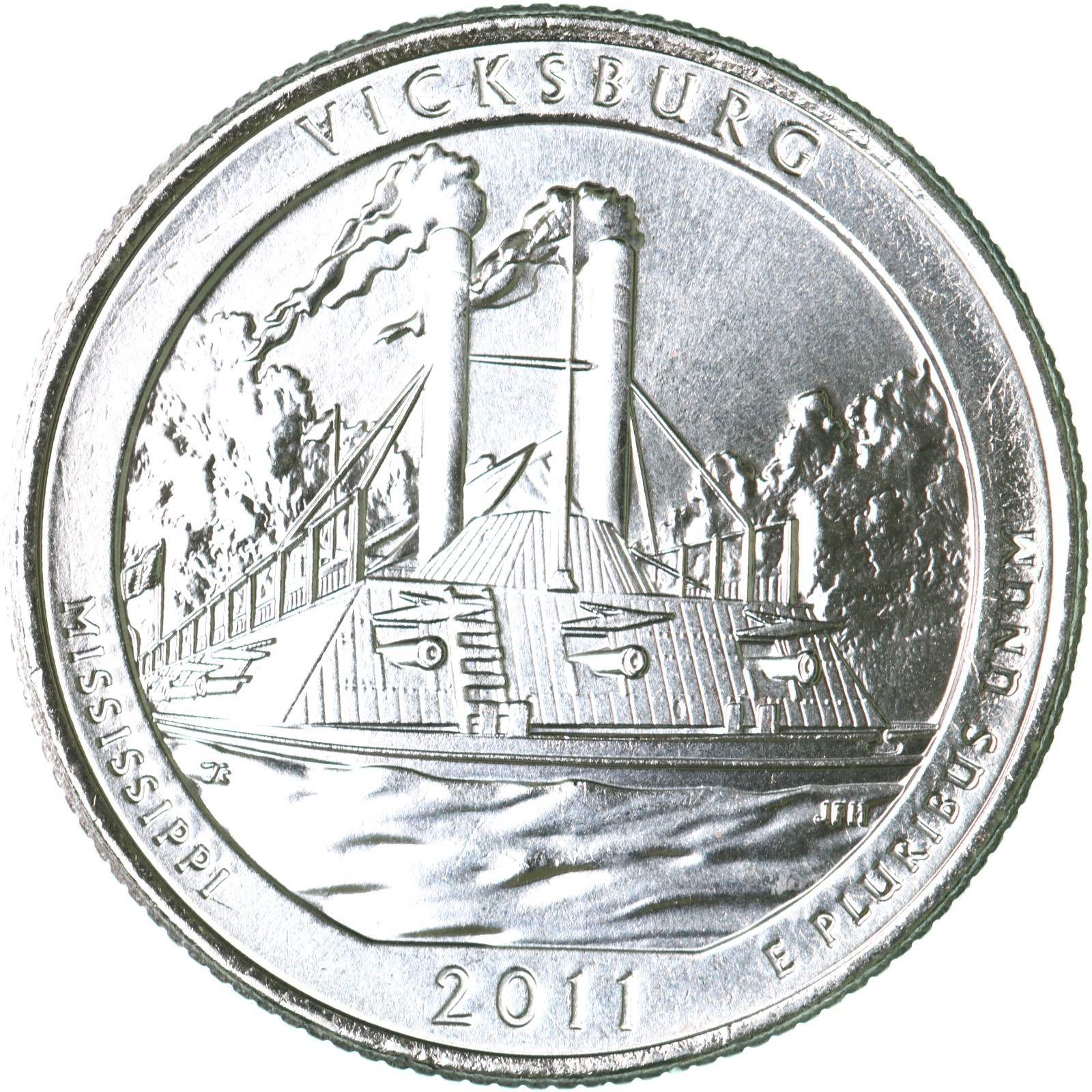 2011 D Parks Quarter ATB Vicksburg National Park Gem BU CN-Clad See Pics M827
