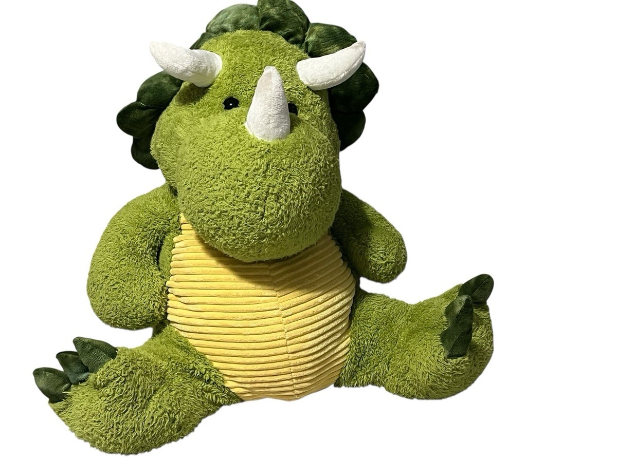 Whimsical Friends Large Jumbo Green Triceratops Dinosaur Plush