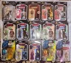 LARGE LOT OF STAR WARS CARDED FIGURES BLACK SERIES POWER FORCE CARBONIZED VINTAG
