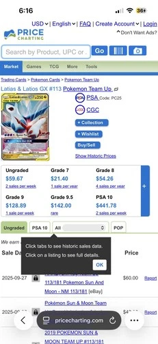 Pokemon Latias & Latios GX SM Team Up #113/181 Holo Ultra Rare Card