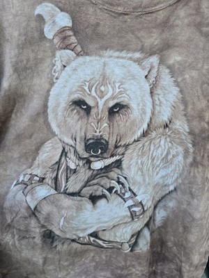 the mountain t-shirts for men 2011 Tribal bear native brown size 2XL