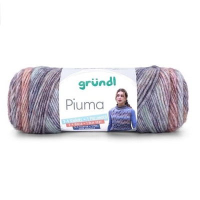 GRÜNDL WOLLE PIUMA 100 G HELLGRAU GRAUBLAU WEINROT BEIGE HANDSTRICKGARN