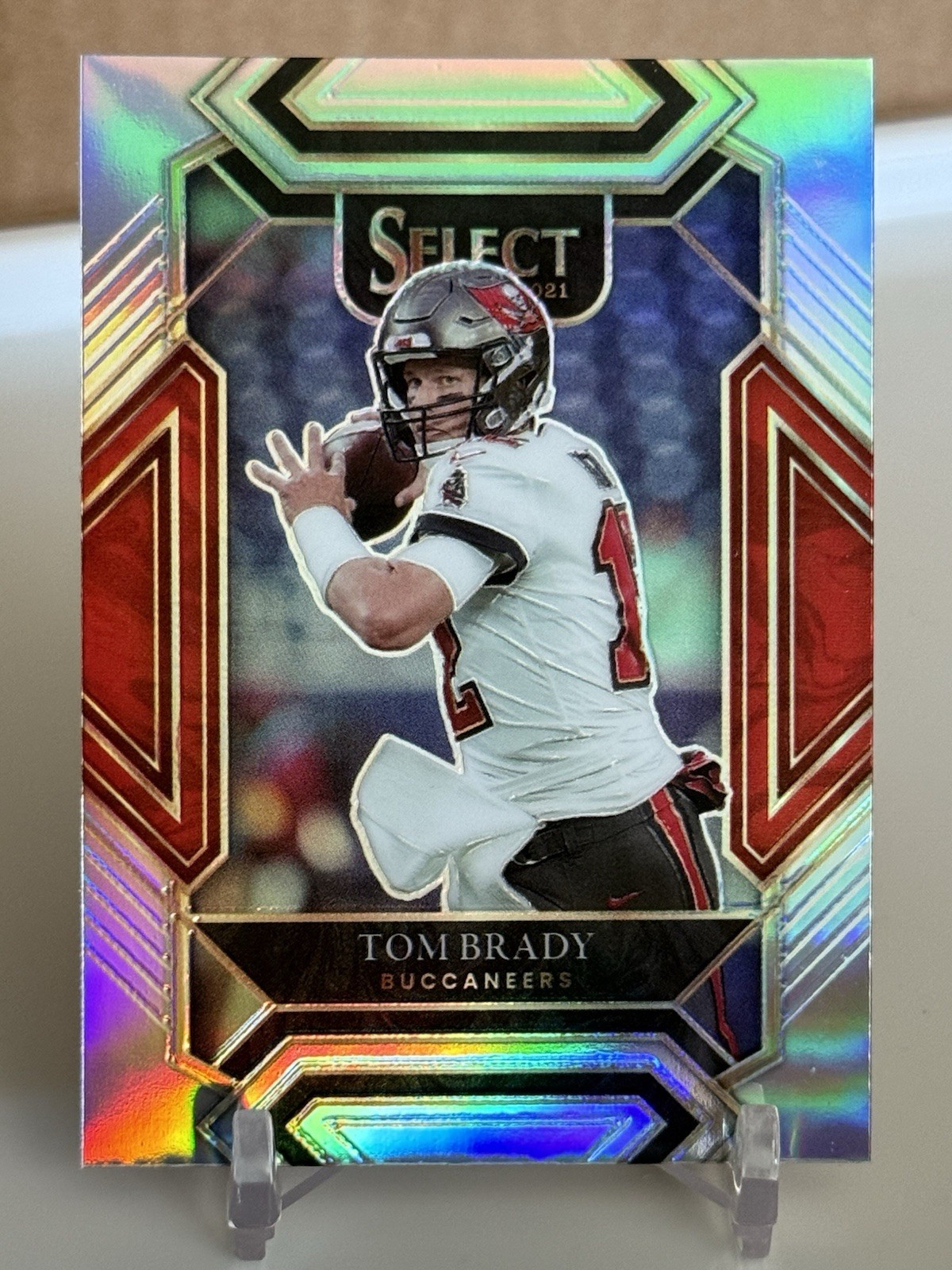 2021 Panini Select - Club Level Tom Brady #201 Silver Prizm Buccaneers