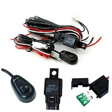 Universal Fit Relay Harness Wire Kit with LED Light ON/Off Switch Compatible