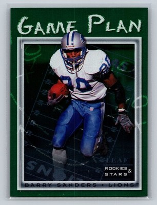 1998 Leaf Rookies & Stars #12 Barry Sanders Game Plan Masters #/5000