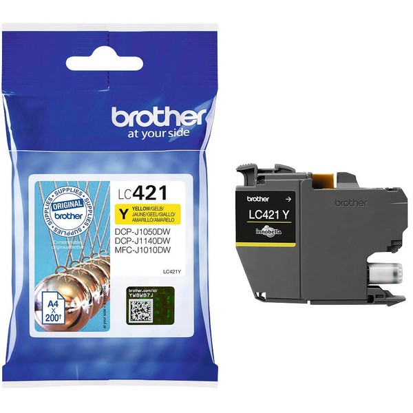 Brother LC-421 Y Gelb Original Tintenpatrone FüR Mfc J 1010 Dw Yellow-image