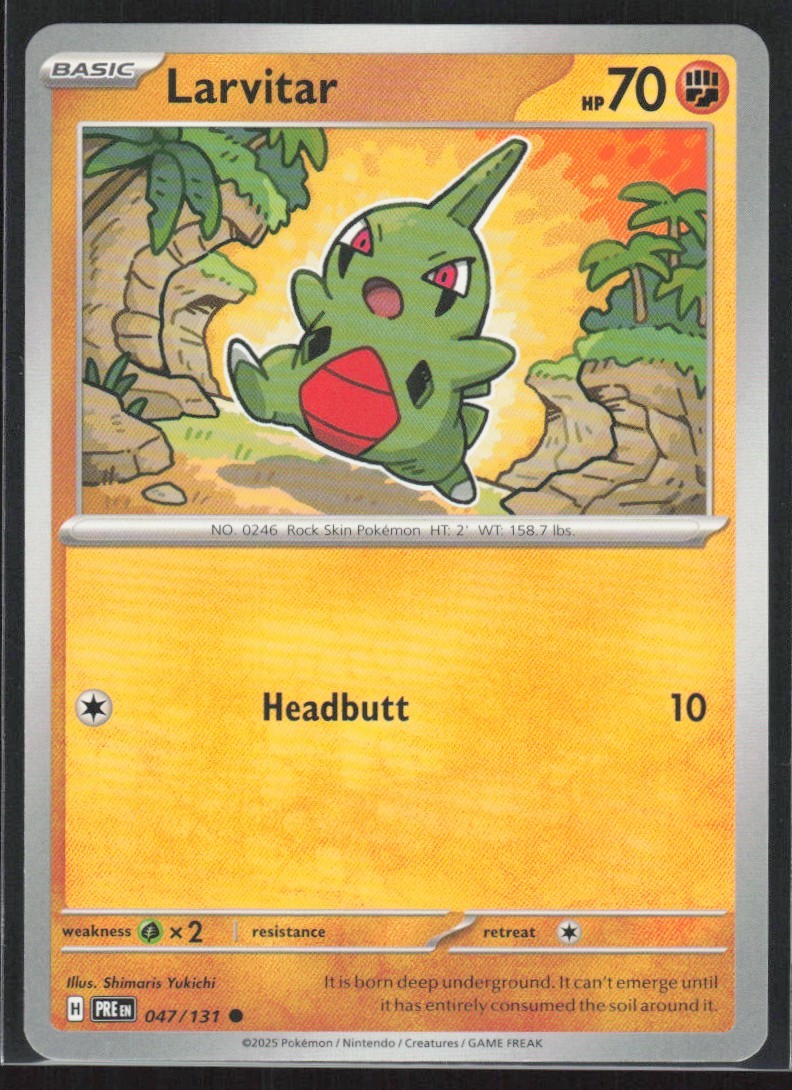 2025 Scarlet & Violet Series - Prismatic Evolutions Larvitar Common #47