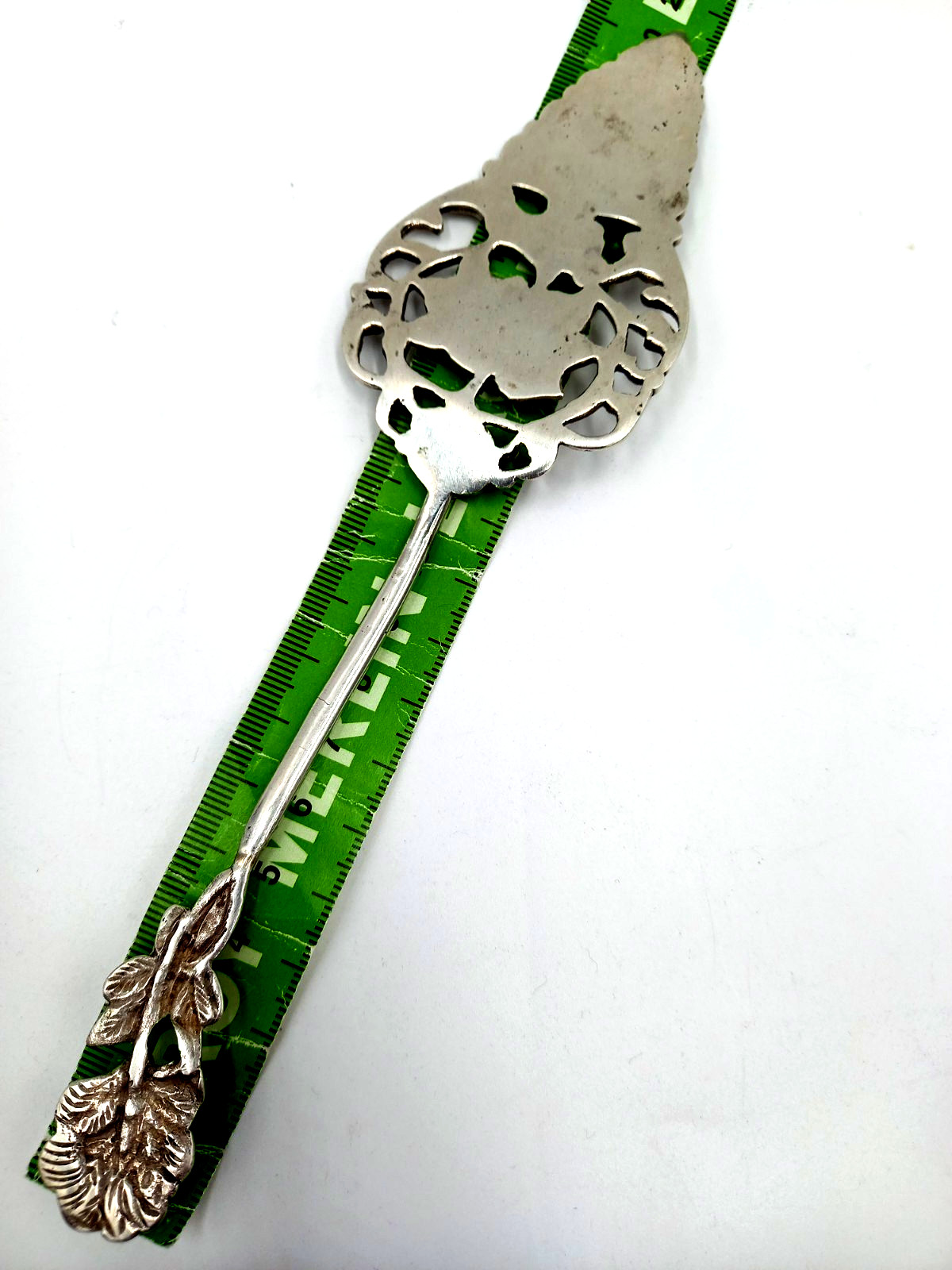 Antique Solid 800 Silver Cake Server Hallmarked E… - image 2