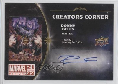 2021-22 Upper Deck Marvel Annual Creators Corner Donny Cates #CC-DC Auto 12tj