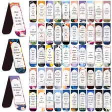 50 PCS Magnetic Bible Bookmarks for Men  Women Inspirational Scripture Vers...