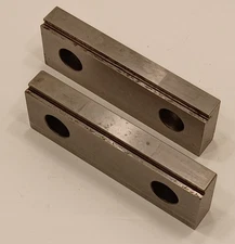 Single Set of Factory Kurt 4" 1/8" Step Hard Jaws, Kurt Jaw Plates