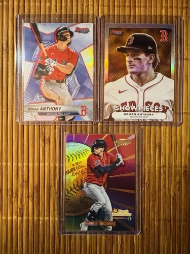 2025 Bowmans Best Roman Anthony 3 Card Lot Boston Redsox