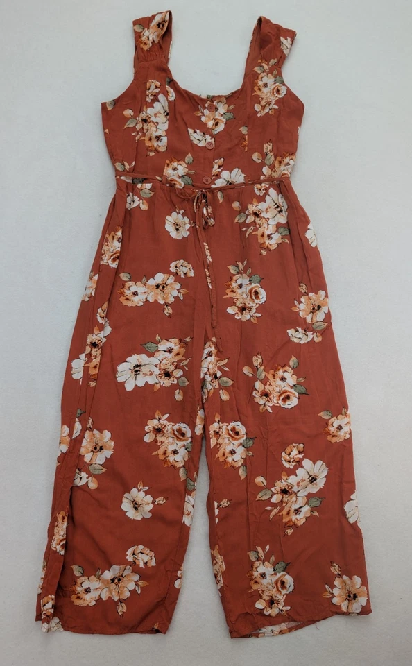 Коллективный женский комбинезон BOG размер L оранжевый с цветочным принтом Cottage Core Bohemian - Изображение 2 из 4