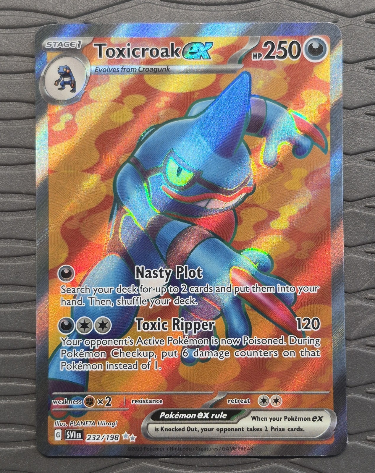 Toxicroak ex 232/198 Double Rare Scarlet and Violet Base Set Pokemon Card