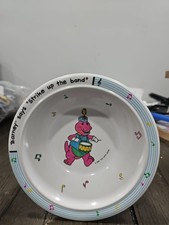 Barney Strike Up The Band Vintage 1992 Melamine Bowl