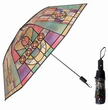 transparent vintage parasol umbrella, cute automatic folding middle, colorful