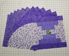 12 Purple Courthouse Quilt Blocks 100% Cotton 14.5 inches square — photo 1