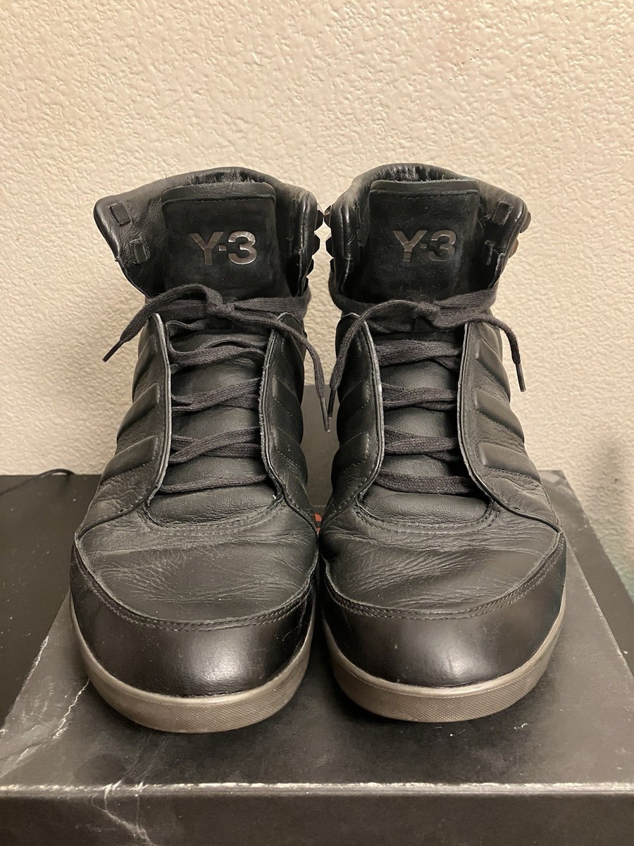 FW2010 Y-3 Yohji Yamamoto Adidas Honja Hi-Top Studded Black