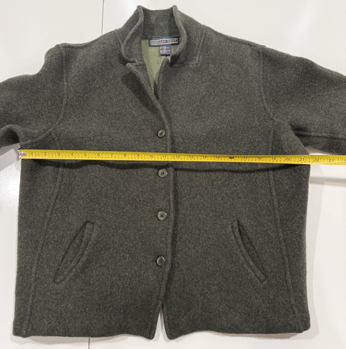 Herman Geist Button Front Collared Jacket Dark Gr… - image 4