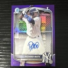 2025 Bowman - Chrome Prospect 1st Auto Richard Matic #CPA-RM Purple Refractor NY