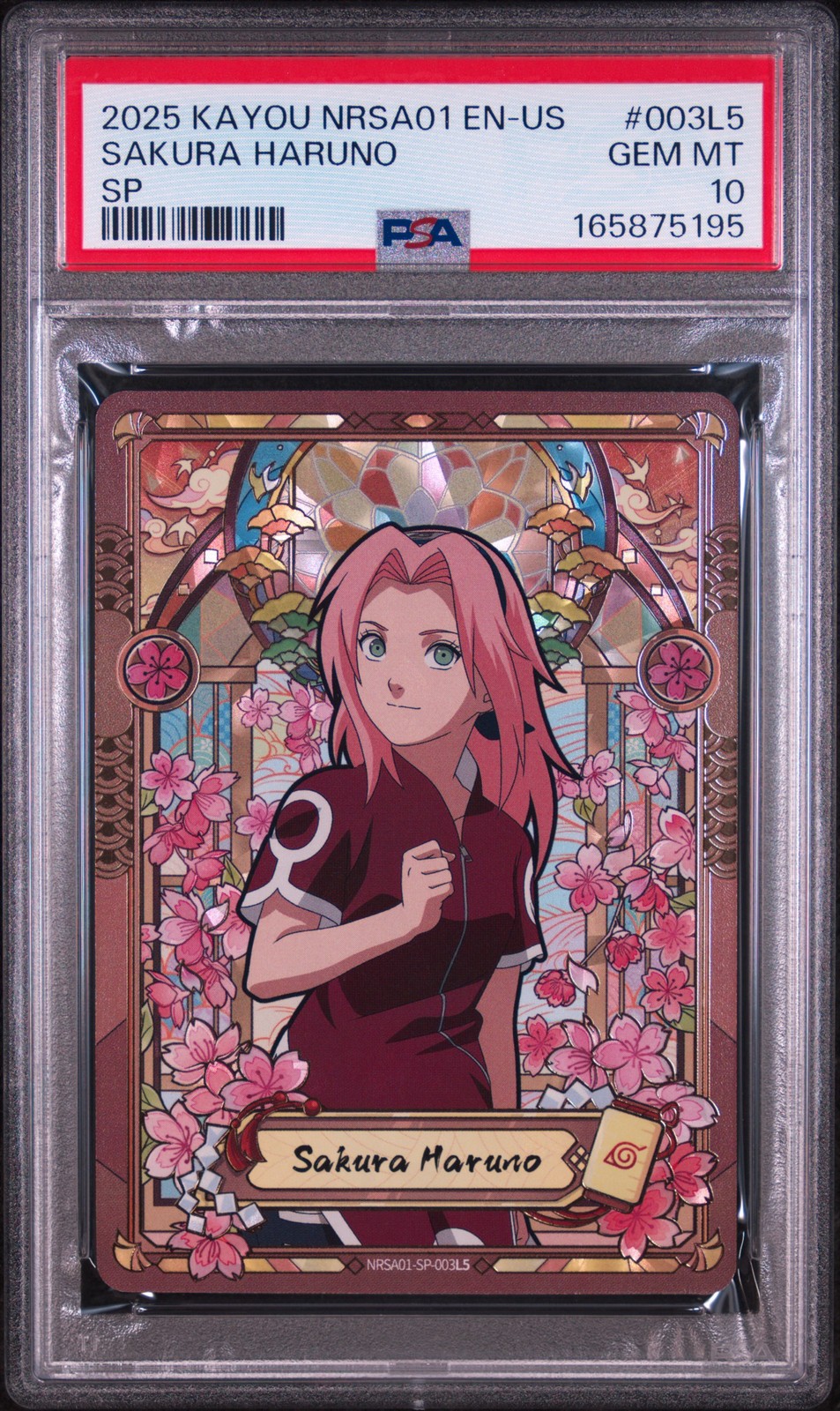 2025 KAYOU NARUTO SMRITI COLLECTIBLE CARD NRSA01 #003L5 SAKURA HARUNO PSA 10