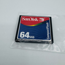 SanDisk 64MB CompactFlash CF Memory Card Vintage Camera Storage