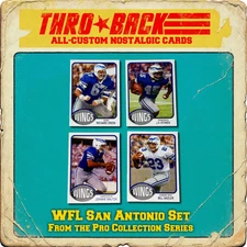 THROBACK custom Football Card WFL San Antonio Wings Set Walton Sadler 1975