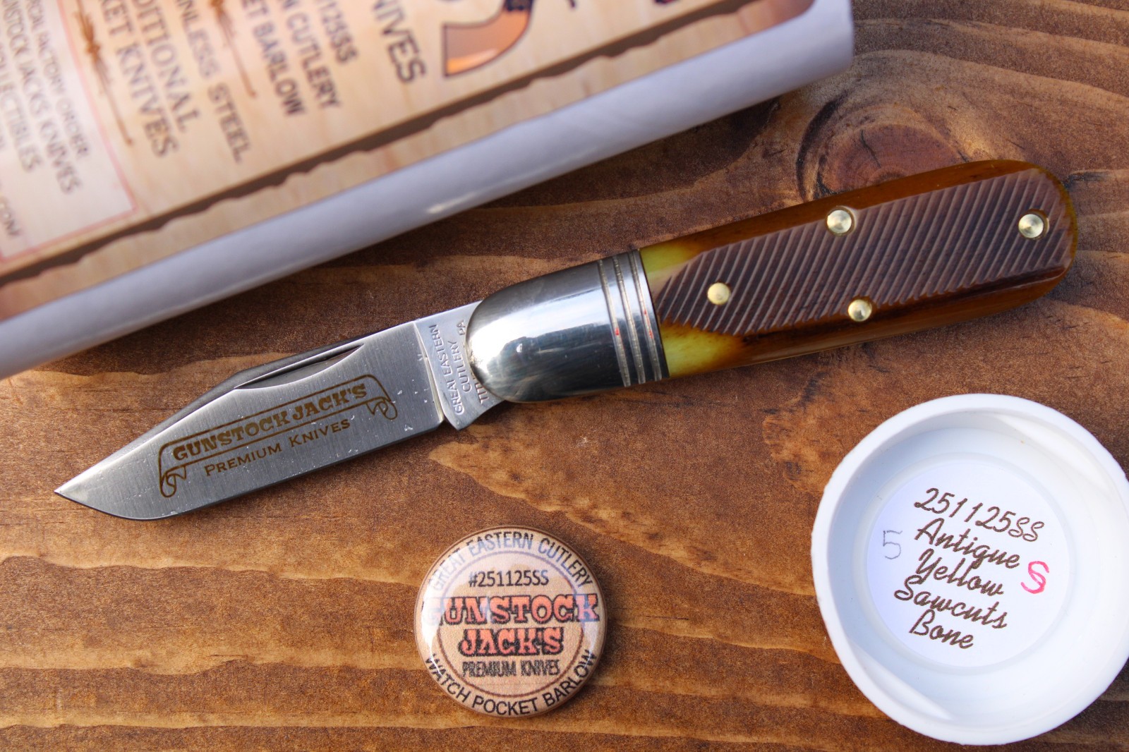 Great Eastern Cutlery SFO 251125 "Watchpocket Barlow" Antique Yellow "S"model 5