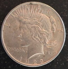 2. 1922 Peace Silver Dollar, VG, Ungraded