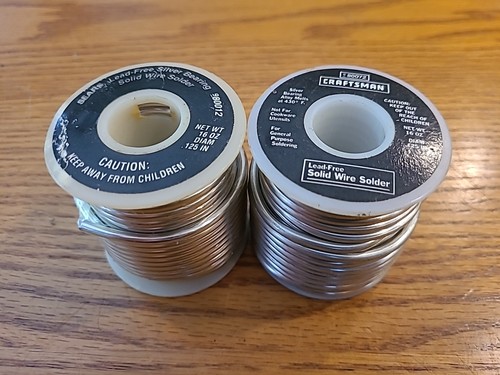 Sears Craftsman lead free silver bearing solder 2 Rolls