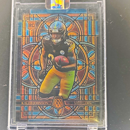 Panini Mosaic 2025 Kaleb Johnson Rookie Pittsburgh Steelers #21 Prizm