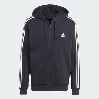 Adidas Hoodie Herren - Essentials Fleece 3 Stripes Full Zip Hoody - alle Größen