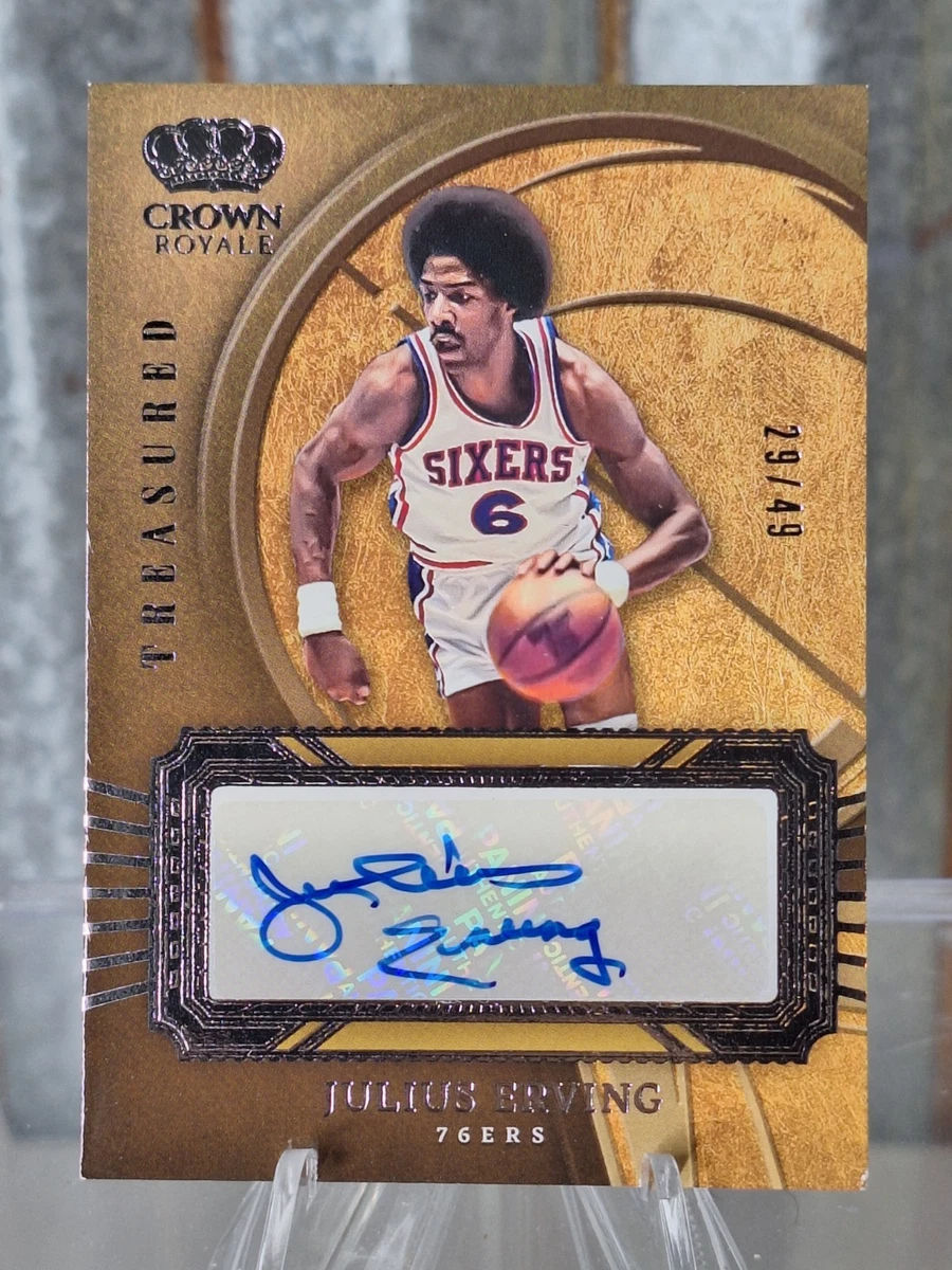 Panini Julius Erving Basketball Autographed Sports Trading Cards