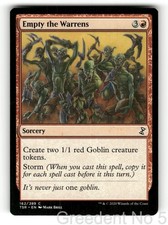 Empty the Warrens 162 Common Time Spiral: Remastered Magic: The Gathering LP
