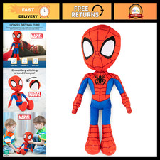 Spiderman Plush Pillow Buddy - Marvel Spidey  Friends Soft Toy, Red Cuddly Cush