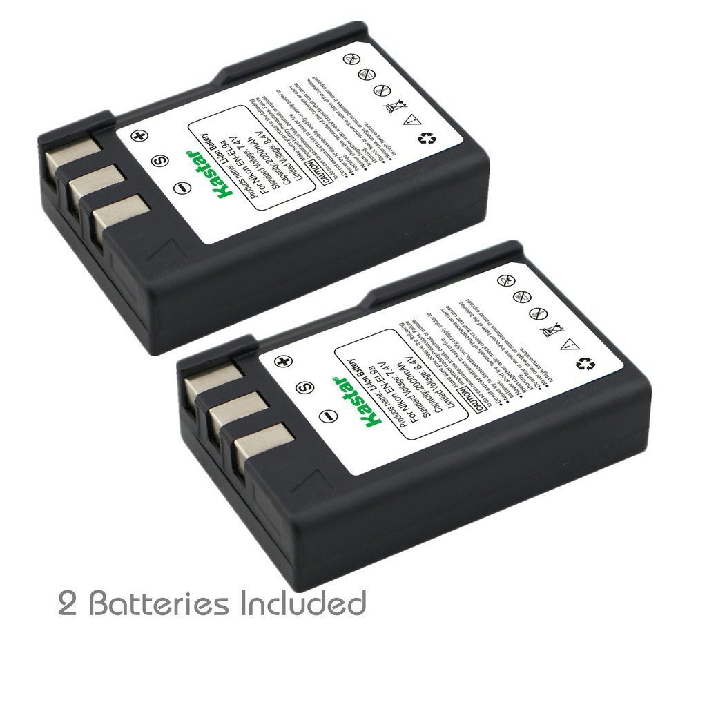 2x Kastar Battery for Nikon EN-EL9 EN-EL9a D40 D40x D60 D3000
