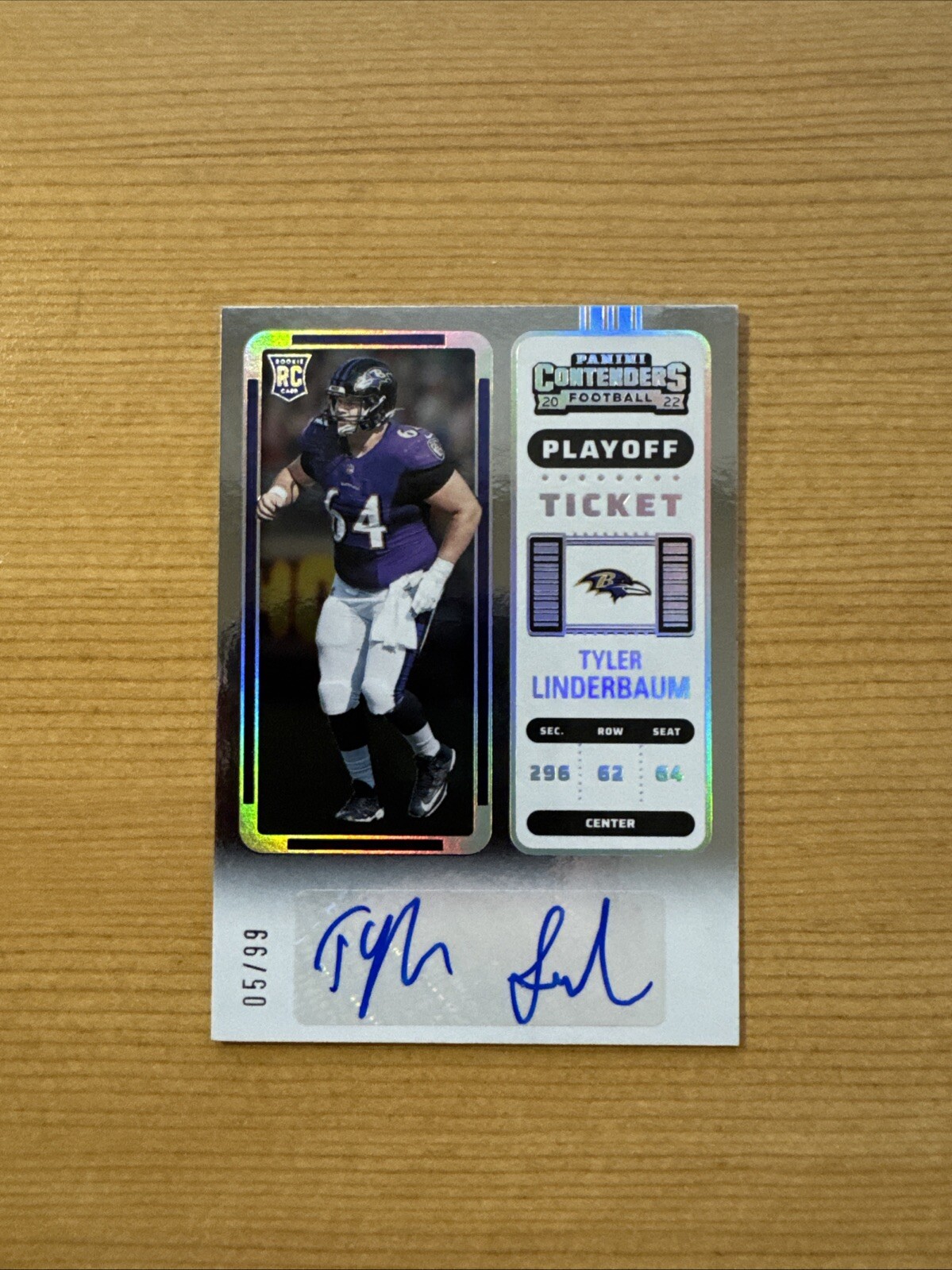 2022 Contenders - TYLER LINDERBAUM - Playoff Ticket /99 - Rookie RC Auto