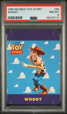 1995 Skybox Toy Story Woody #61 RC Rookie Card Walt Disney PSA 8
