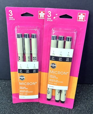 #ad #ad Micron Pen Set 3Pens Will not smear Archival ink is chemically stable 2 3 packs $16.98
