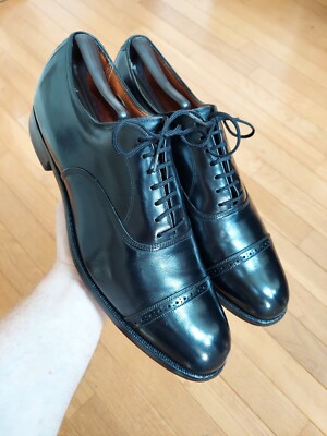 Vintage EUC Florsheim Penfield Black Calf Cap Toe Oxford Shoes