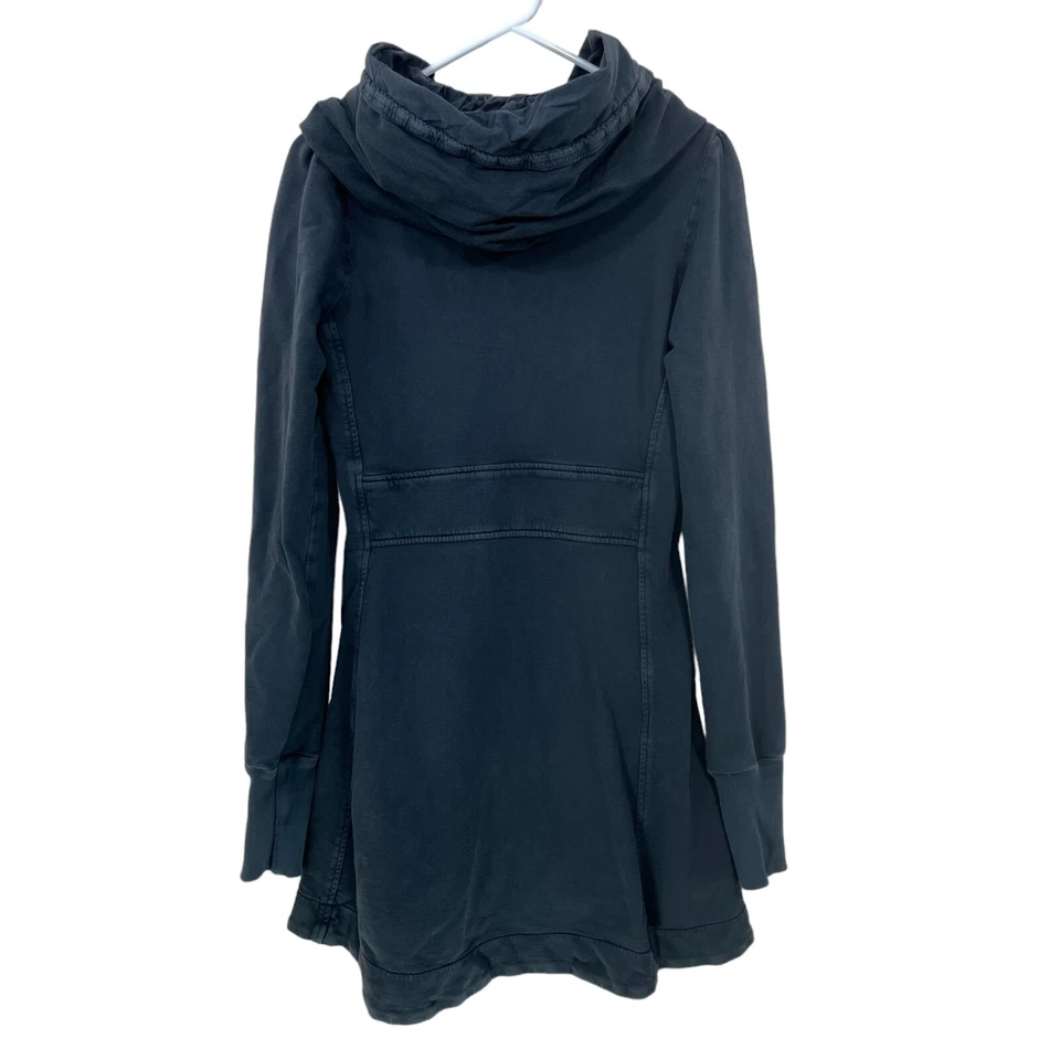 Chaqueta con Capucha Prairie Underground Talla S Capa Larga Cremallera Completa Negra Orgánica EE. UU. Foto 2 de 4