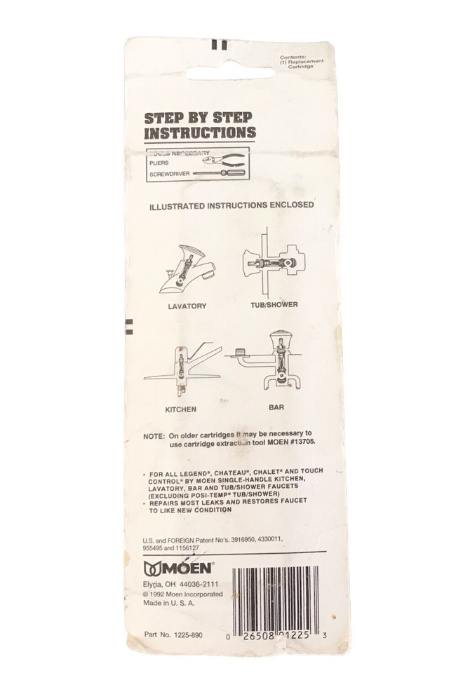 MOEN Genuine 1225 Magnum Replacement Cartridge made in USA. E eBay
