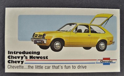 1976 Chevrolet Chevette Hatchback Coupe Small Brochure Excellent Original 76