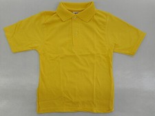 Boys A Yellow Short Sleeve Uniform/Casual Polo Shirt Size Youth XSmall 4/5 