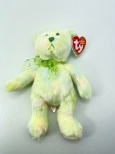 TY Beanie Baby Babies Flora 3-09-2007 Green Bear Plush Toy Stuffed Animal