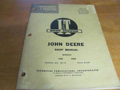 I&T Shop Service Manual JD-18 John Deere 435D & 440ID