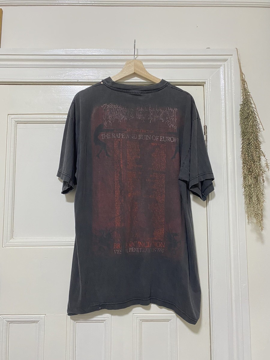 【破格】CRADLE OF FILTH 1997 XL Tシャツ Cradle Of Filth 1997 Vestal Penetration Tour t-Shirt XL Faded