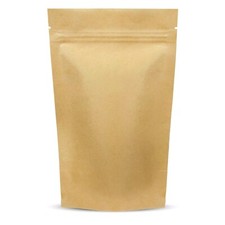 Resealable Zip Lock Stand Up Pouch Heat Sealed Kraft Paper 20cm x 12cm 500 Box