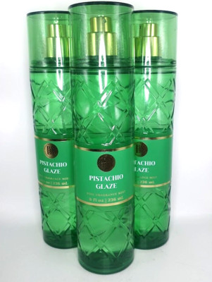 BATH AND BODY WORKS PISTACHIO GLAZE BODY MIST 8 FL OZ (SET OF 3