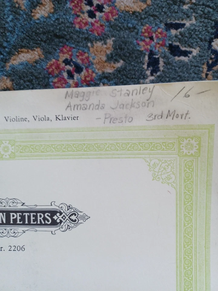 Mozart: Symphonie Concertante in E-flat Major - Violin, Viola, Klavier - Image 2 of 2